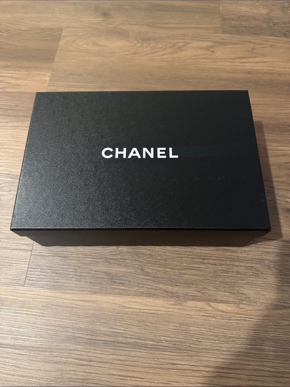 CHANEL empty  Black Gift  Box with White Logo perfect condition
